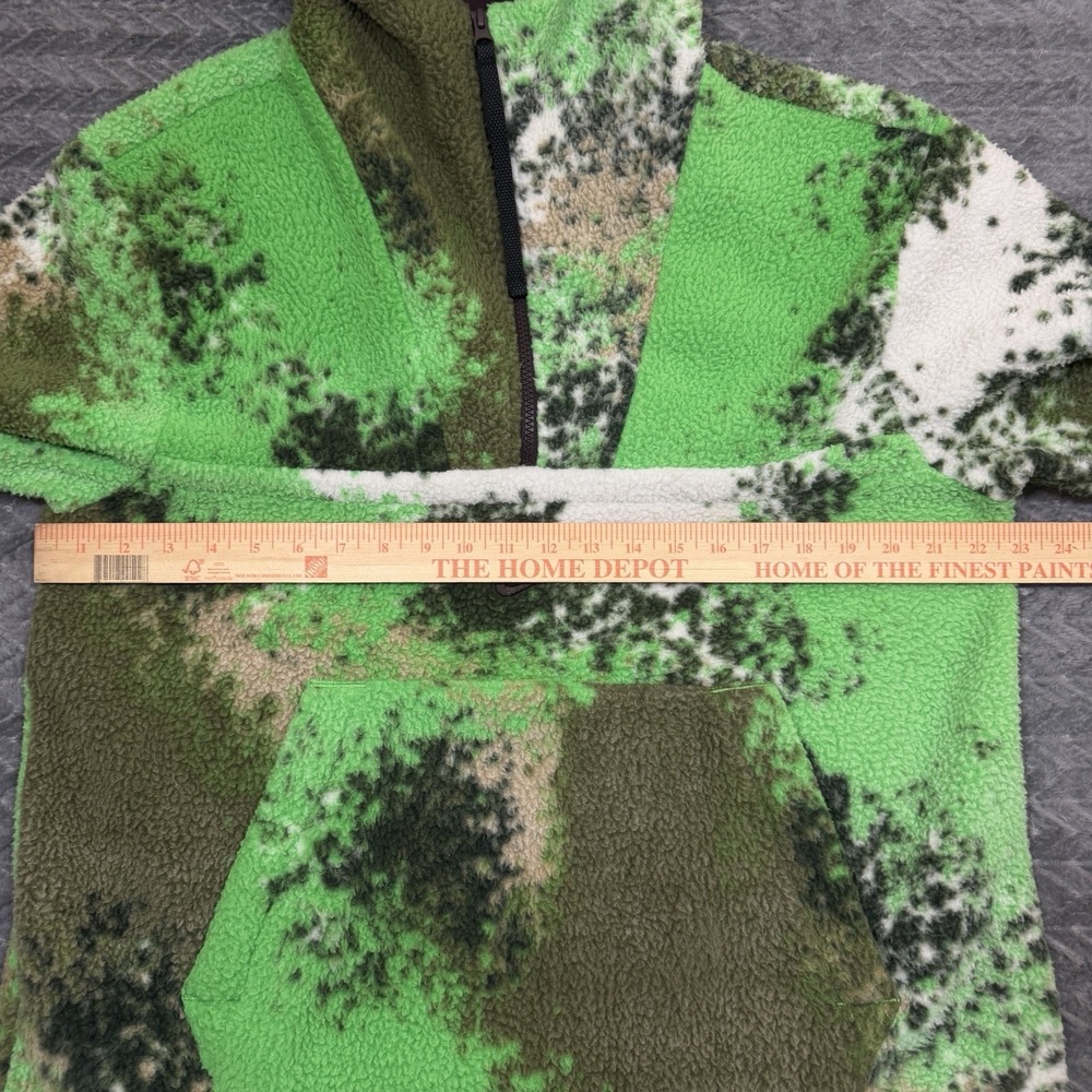 Nike Sportswear Essentials Sherpa Fleece Half Zip Hoodie Camo Mock Neck Pouch - Picture 8 of 12